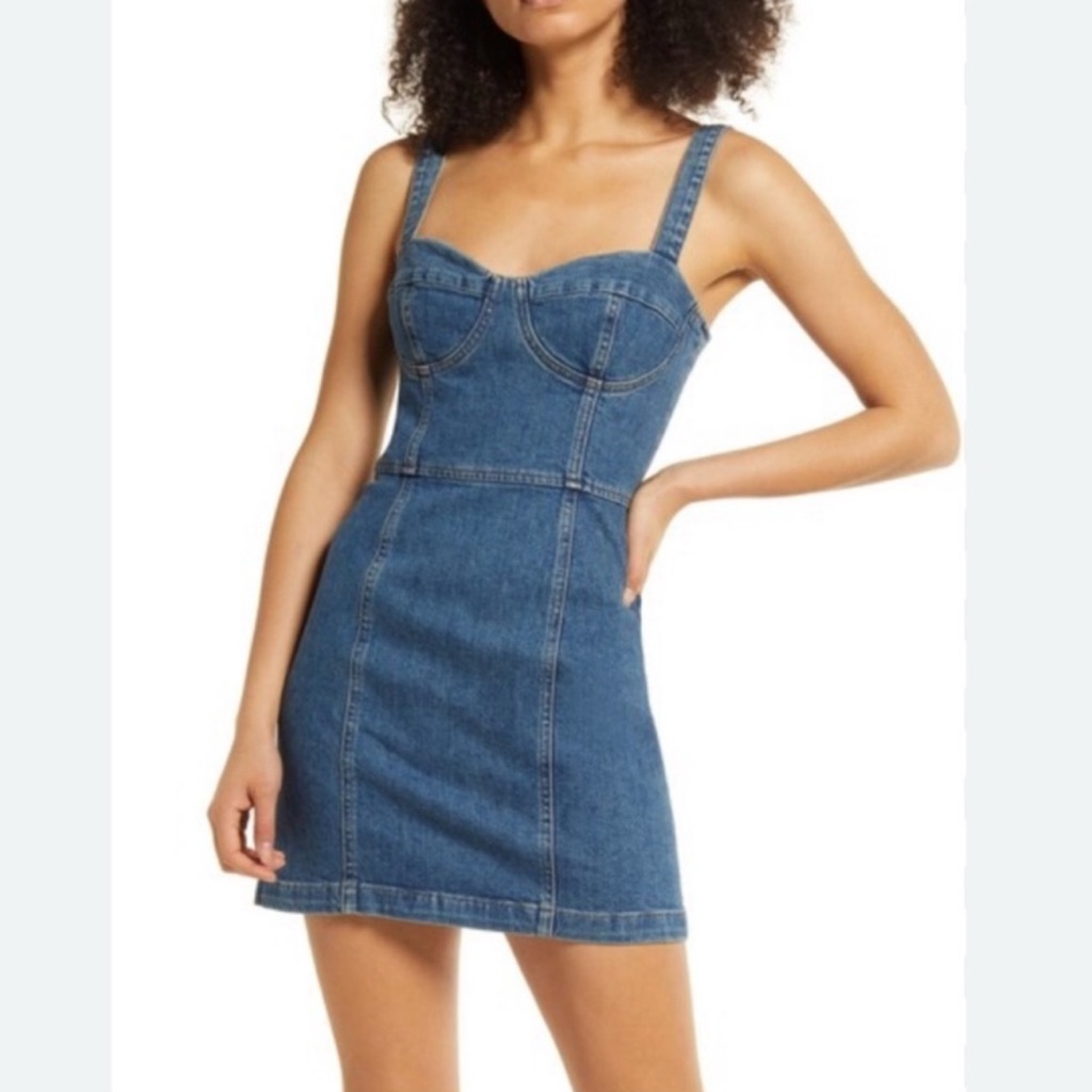 Reformation Blue Denim Mini Dress